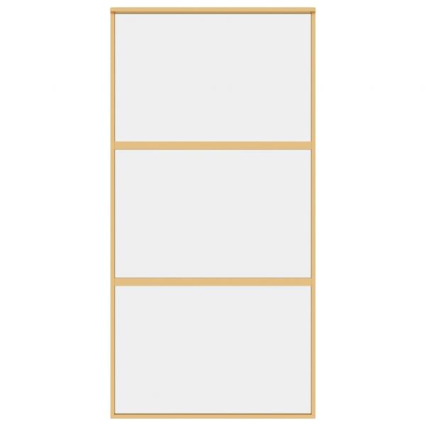 Schiebetür Golden 102,5x205 cm ESG-Klarglas und Aluminium