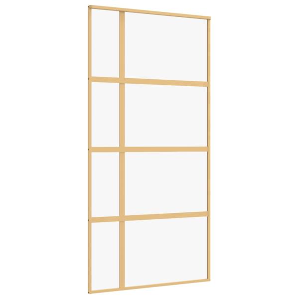 Schiebetür Golden 102,5x205 cm ESG-Klarglas und Aluminium