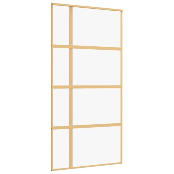 Schiebetür Golden 102,5x205 cm ESG-Klarglas und Aluminium