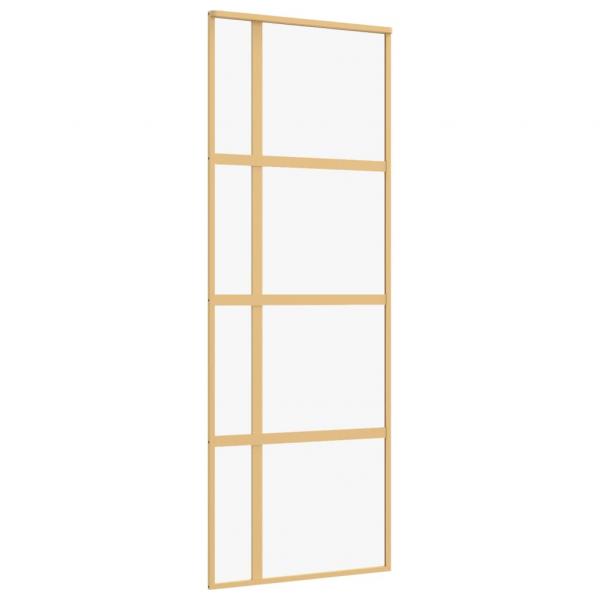 Schiebetür Golden 76x205 cm ESG-Klarglas und Aluminium