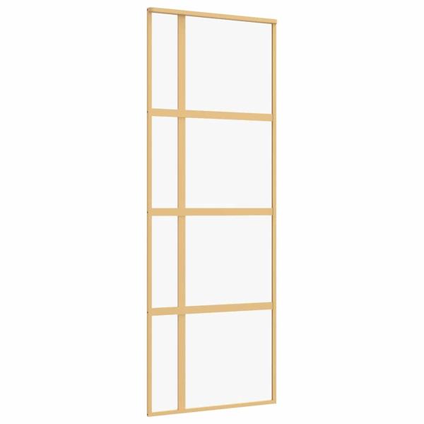Schiebetür Golden 76x205 cm ESG-Klarglas und Aluminium