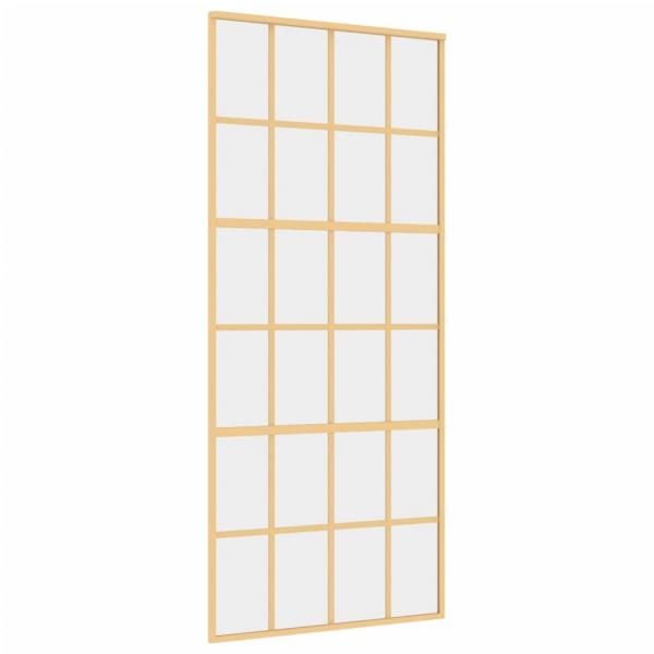 Schiebetür Golden 90x205 cm ESG-Klarglas und Aluminium