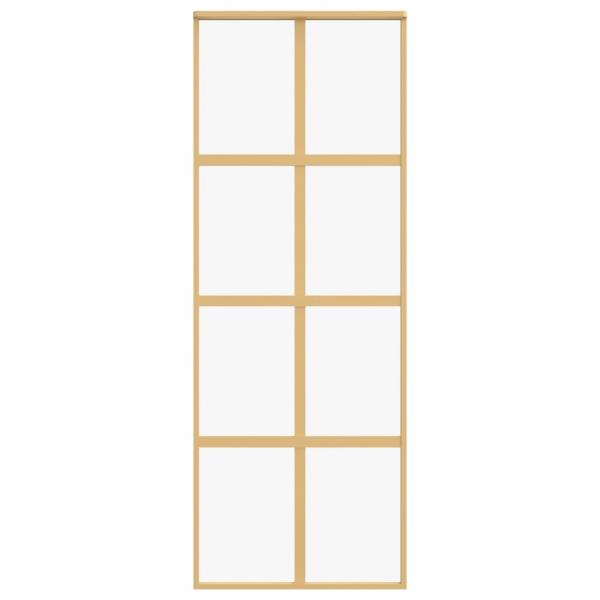 Schiebetür Golden 76x205 cm ESG-Klarglas und Aluminium