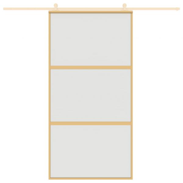 Schiebetür Golden 102,5x205 cm Matt ESG-Glas und Aluminium