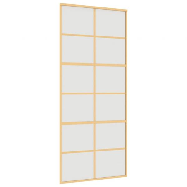 Schiebetür Golden 90x205 cm Matt ESG-Glas und Aluminium