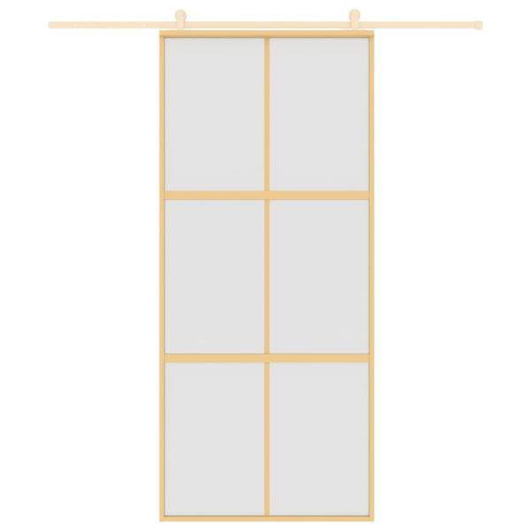 Schiebetür Golden 90x205 cm Matt ESG-Glas und Aluminium