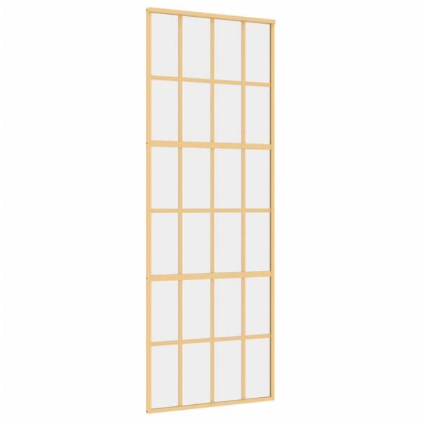 Schiebetür Golden 76x205 cm ESG-Klarglas und Aluminium