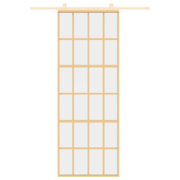 Schiebetür Golden 76x205 cm ESG-Klarglas und Aluminium