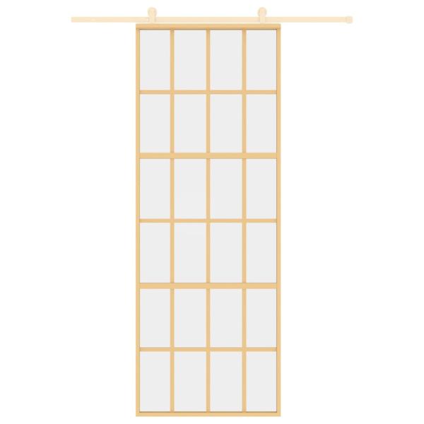 Schiebetür Golden 76x205 cm ESG-Klarglas und Aluminium