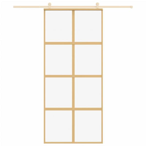 Schiebetür Golden 90x205 cm ESG-Klarglas und Aluminium