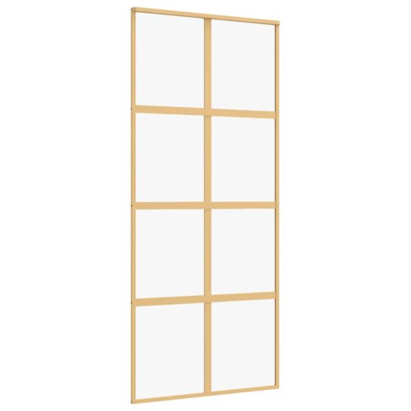 Schiebetür Golden 90x205 cm ESG-Klarglas und Aluminium