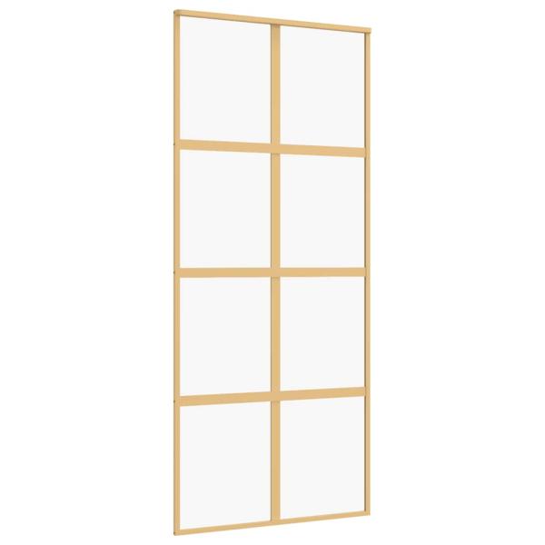 Schiebetür Golden 90x205 cm ESG-Klarglas und Aluminium