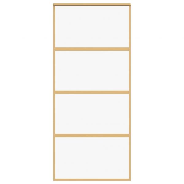 Schiebetür Golden 90x205 cm ESG-Klarglas und Aluminium