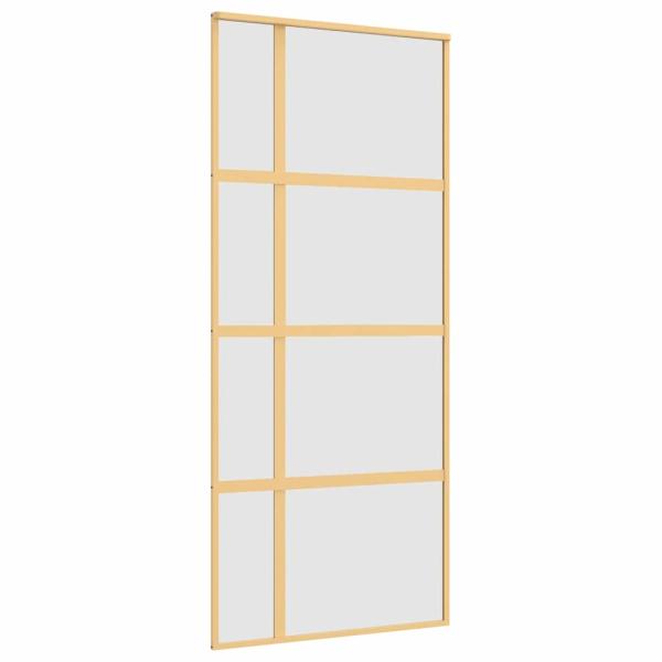 Schiebetür Golden 90x205 cm Matt ESG-Glas und Aluminium