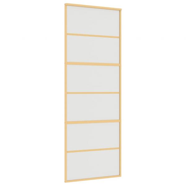 Schiebetür Golden 76x205 cm Matt ESG-Glas und Aluminium