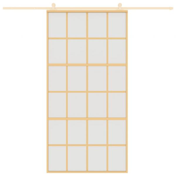 Schiebetür Golden 102,5x205 cm Matt ESG-Glas und Aluminium