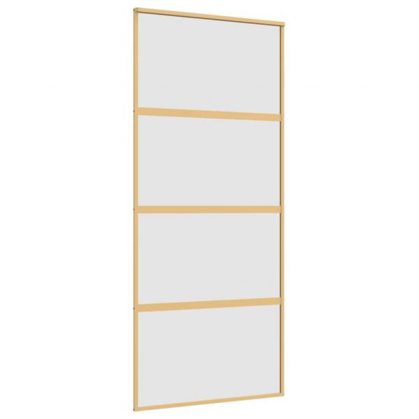 Schiebetür Golden 90x205 cm Matt ESG-Glas und Aluminium