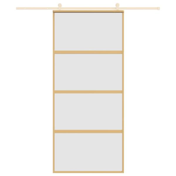 Schiebetür Golden 90x205 cm Matt ESG-Glas und Aluminium