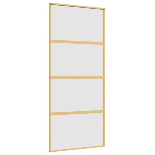 Schiebetür Golden 90x205 cm Matt ESG-Glas und Aluminium
