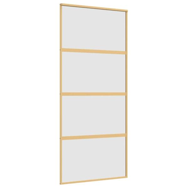 Schiebetür Golden 90x205 cm Matt ESG-Glas und Aluminium