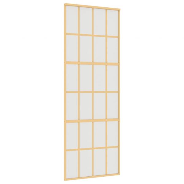 Schiebetür Golden 76x205 cm Matt ESG-Glas und Aluminium