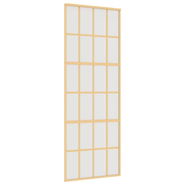 Schiebetür Golden 76x205 cm Matt ESG-Glas und Aluminium