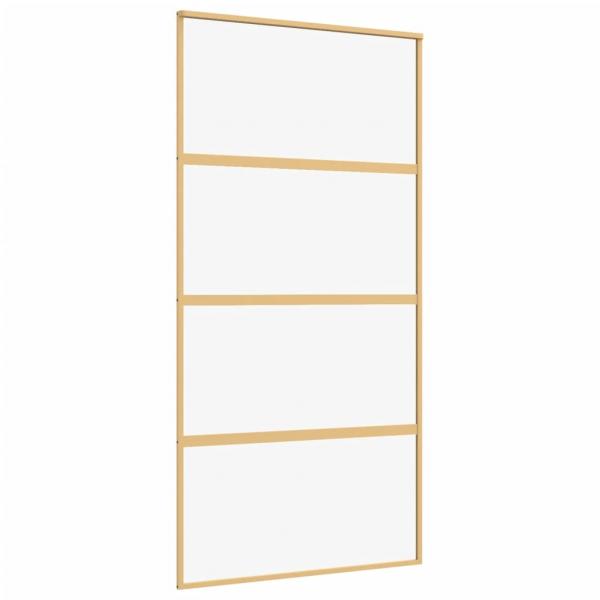 Schiebetür Golden 102,5x205 cm ESG-Klarglas und Aluminium