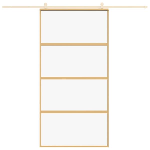 Schiebetür Golden 102,5x205 cm ESG-Klarglas und Aluminium