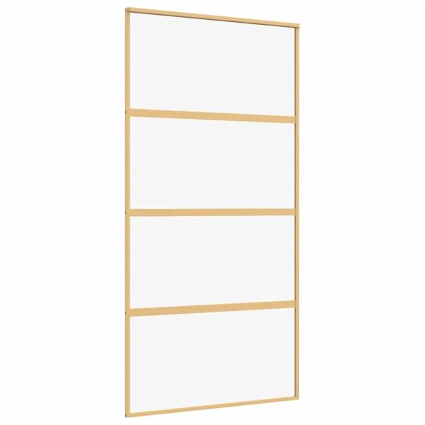 Schiebetür Golden 102,5x205 cm ESG-Klarglas und Aluminium