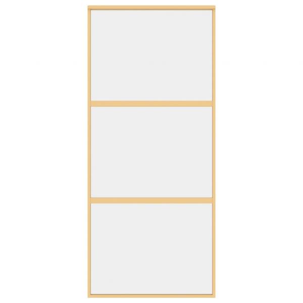 Schiebetür Golden 90x205 cm ESG-Klarglas und Aluminium