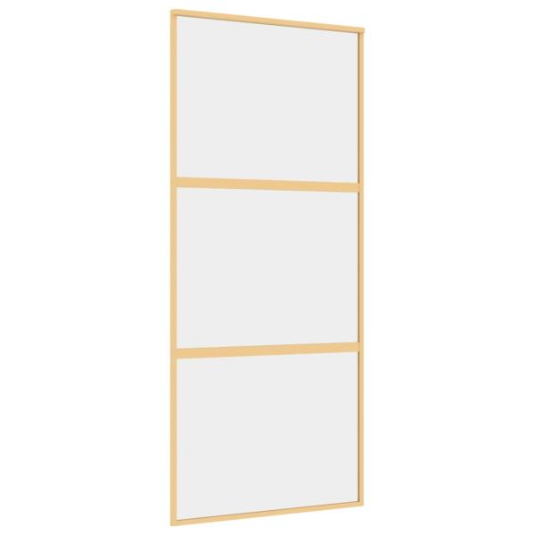 Schiebetür Golden 90x205 cm ESG-Klarglas und Aluminium