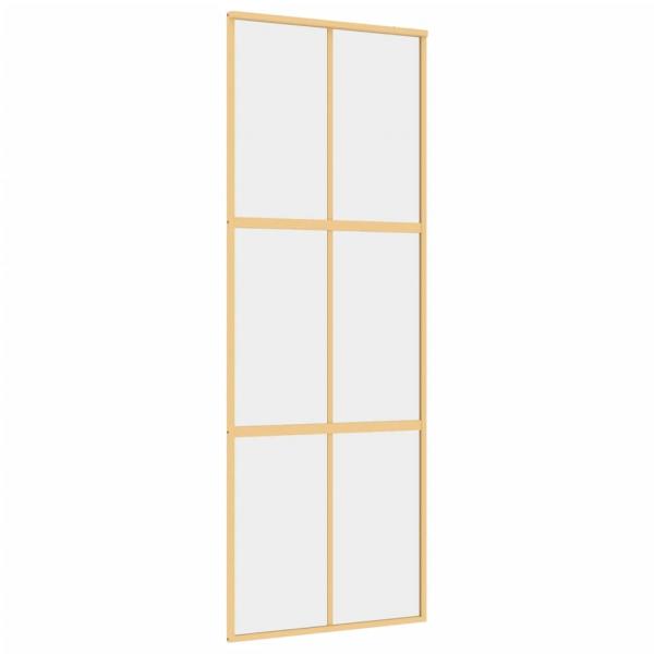 Schiebetür Golden 76x205 cm ESG-Klarglas und Aluminium