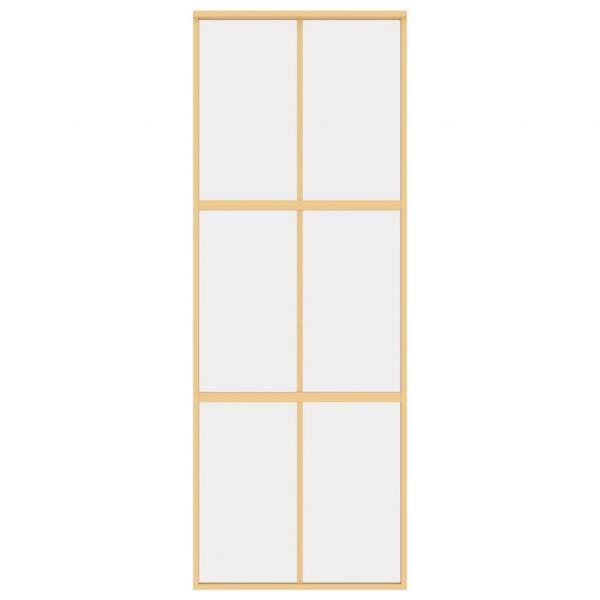Schiebetür Golden 76x205 cm ESG-Klarglas und Aluminium