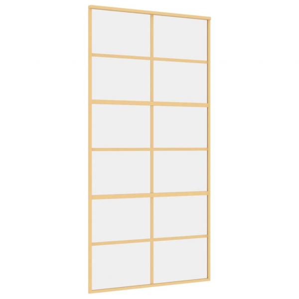 Schiebetür Golden 102,5x205 cm ESG-Klarglas und Aluminium