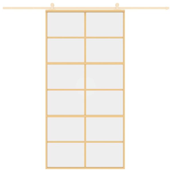 Schiebetür Golden 102,5x205 cm ESG-Klarglas und Aluminium