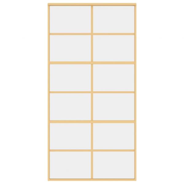 Schiebetür Golden 102,5x205 cm ESG-Klarglas und Aluminium