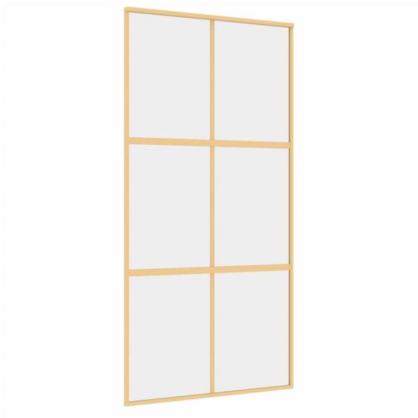 Schiebetür Golden 102,5x205 cm ESG-Klarglas und Aluminium