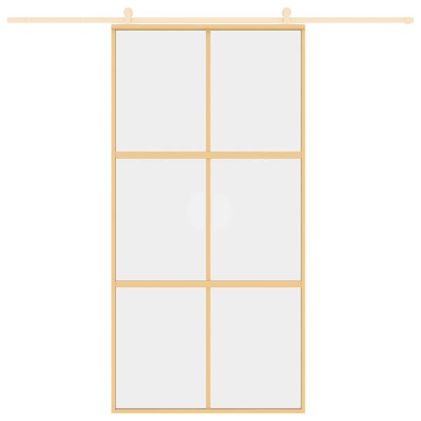 Schiebetür Golden 102,5x205 cm ESG-Klarglas und Aluminium
