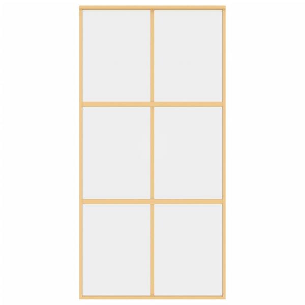 Schiebetür Golden 102,5x205 cm ESG-Klarglas und Aluminium