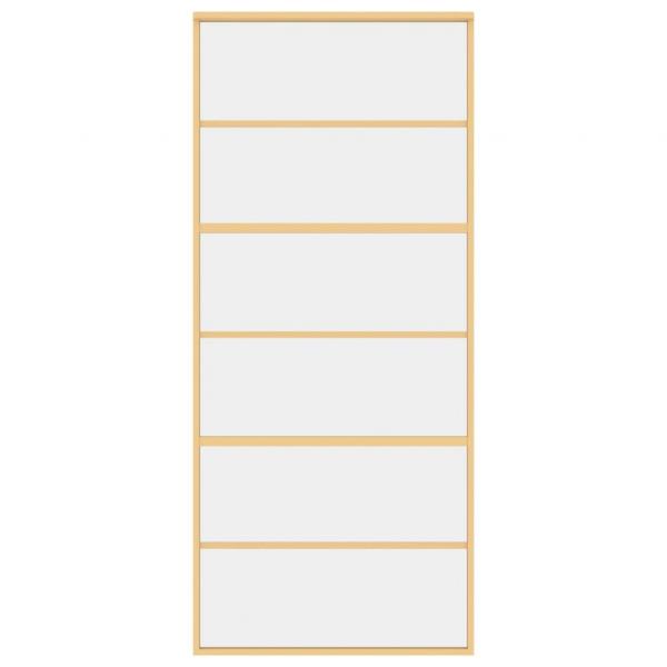 Schiebetür Golden 90x205 cm ESG-Klarglas und Aluminium