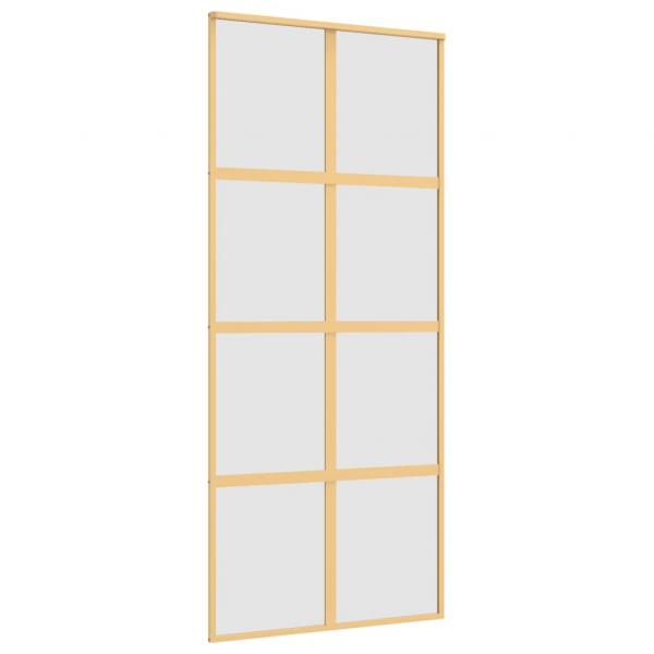 Schiebetür Golden 90x205 cm Matt ESG-Glas und Aluminium