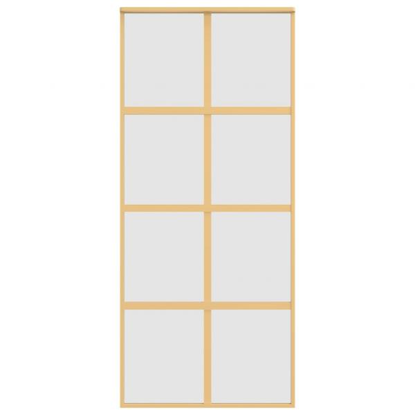 Schiebetür Golden 90x205 cm Matt ESG-Glas und Aluminium