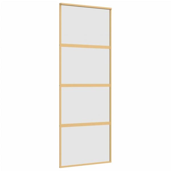 Schiebetür Golden 76x205 cm Matt ESG-Glas und Aluminium
