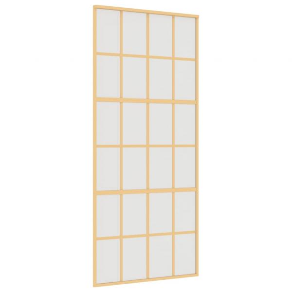 Schiebetür Golden 90x205 cm Matt ESG-Glas und Aluminium