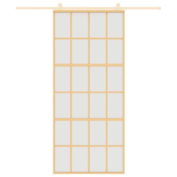 Schiebetür Golden 90x205 cm Matt ESG-Glas und Aluminium