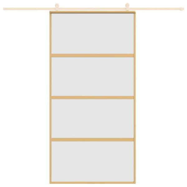 Schiebetür Golden 102,5x205 cm Matt ESG-Glas und Aluminium
