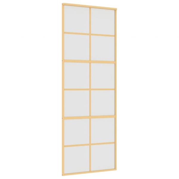 Schiebetür Golden 76x205 cm Matt ESG-Glas und Aluminium