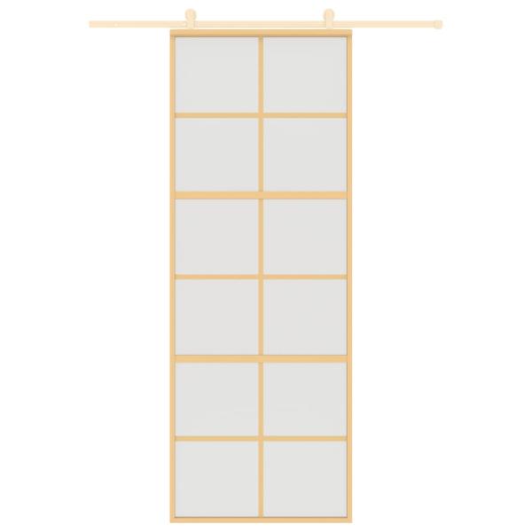Schiebetür Golden 76x205 cm Matt ESG-Glas und Aluminium