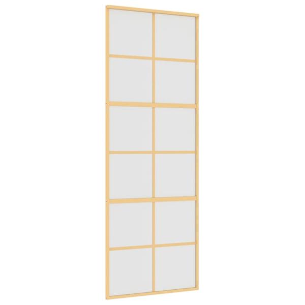 Schiebetür Golden 76x205 cm Matt ESG-Glas und Aluminium