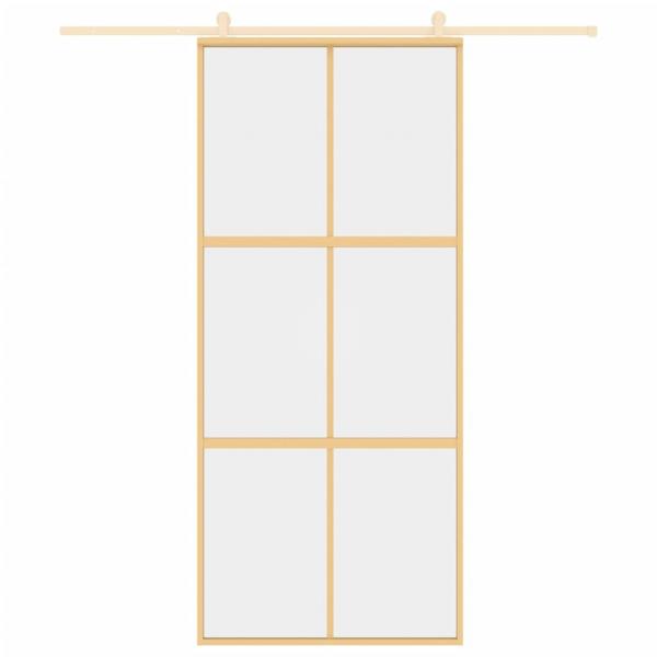 Schiebetür Golden 90x205 cm ESG-Klarglas und Aluminium